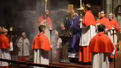 Die Dommessdiener tragen zur besonderen Feierlichkeit der Liturgie bei. (DR)