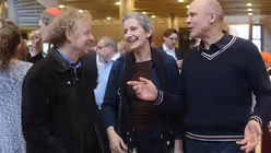 Die Künstler Egbert Verbeek, Anja Hoinka und Bernd Ikemann. / © Tomasetti (DR)