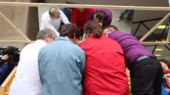 Die vier Organisten von hinten... / &copy; Lea Br&uuml;ggemann (DR)