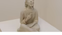 Dieser "betende Jesus" aus dem Nachlass von Kardinal Meisner steht im Konferenzzimmer des Stiftungszentrums. / © Tomasetti (DR)