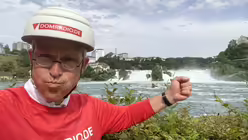 DOMRADIO.DE-Chefredakteur Ingo Br&uuml;gggenj&uuml;rgen am Rheinfall in Schaffhausen (DR)
