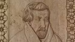 Ein Portr&auml;t von Petrus Canisius befindet sich auf der Kapellent&uuml;r des K&ouml;lner Priesterseminars / &copy; Beatrice Tomasetti (DR)