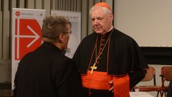 Erzbischof Djuru Hranic aus Kroatien im Gespräch mit Kardinal Müller / © Beatrice Tomasetti (DR)