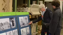 Etappen der Domvollendung waren auf Schautafeln dokumentiert / © Beatrice Tomasetti (DR)