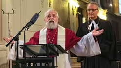 Bischof Feige und Landesbischof Rentzing / © Stark (epd)