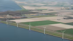 Flevoland aus dem Kleinflugzeug