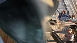 Glockenwartung im K&ouml;lner Dom  / &copy; Oliver Berg (dpa)