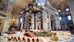 Gottesdienst mit Papst Franziskus am Hochfest Christkönig, am 21. November 2021 im Vatikan / © Paolo Galosi/Romano Siciliani (KNA)