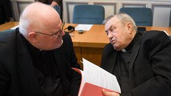 Kardinal Marx und Kardinal Lehmann (r.) / © Arne Dedert (dpa)