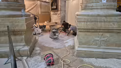 Bodenarbeiten in der Jerusalemer Grabeskirche / &copy; Jan Hendrik Stens (DR)