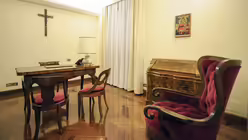 Arbeitszimmer von Papst Franziskus im Gästehaus Santa Marta / © Vatican Media/Romano Siciliani (KNA)