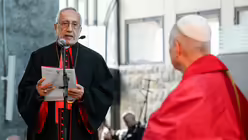 
Raphael Bedros XXI. Minassian und Papst Leo XIV. / © Vatican Media/Romano Siciliani (KNA)