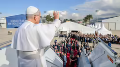 Papst Leo XIV. vor Abflug am Flughafen in Beirut / © Romano Siciliani (KNA)