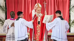 Gottesdienst mit Papst Leo XIV. an Palmsonntag / &copy; Vatican Media/Romano Siciliani (KNA)