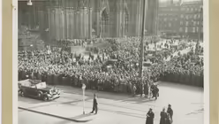 Menschenmengen vor dem K&ouml;lner Dom am 07. M&auml;rz 1936. (NS DOK)