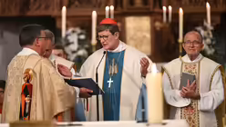 Kardinal Woelki bei der Er&ouml;ffnung der Gute-Rats-Oktav in Bedburg / &copy; Beatrice Tomasetti (DR)