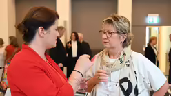 Die ehemalige NRW-Schulministerin Sylvia L&ouml;hrmann (2010 bis 2017) von den Gr&uuml;nen im Gespr&auml;ch. / &copy; Beatrice Tomasetti (DR)