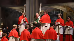 Der Diakon verliest das Evangelium / &copy; Beatrice Tomasetti (DR)