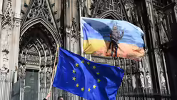 Kundgebung f&uuml;r die Ukraine auf dem K&ouml;lner Roncalliplatz 