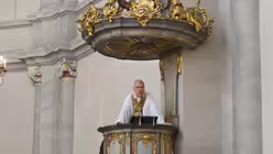 Professor Peter Bruns betont in seiner Predigt, dass es keines Updates der Gottesmutter in Form von Maria 2.0 bed&uuml;rfe / &copy; Beatrice Tomasetti (DR)