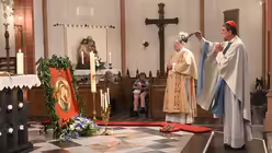 Kardinal Woelki bei der Er&ouml;ffnung der Gute-Rats-Oktav in Bedburg / &copy; Beatrice Tomasetti (DR)