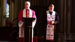 Dompropst Guido Assmann und Pfarrer Mykola Pavlik / © Beatrice Tomasetti (DR)