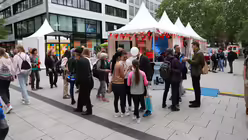 Eindrücke vom Stand von DOMRADIO.DE auf dem Katholikentag 2022 in Stuttgart / © Martin Biallas (DR)