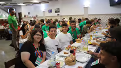 katholische italienische Gemeinde aus dem Erzbistum Köln beim Weltjugendtag 2023 / © Elena Hong (DR)