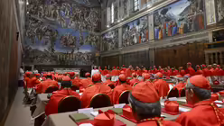 Konklave zur Wahl eines neuen Papstes / © Vatican Media/AP (dpa)