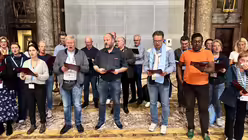 Begrüßungsabend mit Gebet, Musik und Beichtmöglichkeit in der Basilika Santi XII Apostoli. / © Moritz Mayer (DR)