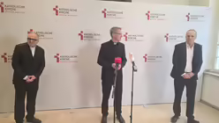 Bischof Wilmer bei der Pressekonferenz im Bistum M&uuml;nster am 26.3.2026 / &copy; Oliver Kelch (DR)