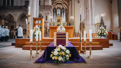 Requiem f&uuml;r Altbischof Joachim Wanke im Erfurter Mariendom / &copy; Nicolas Ottersbach (DR)
