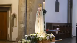 Die Fatima-Lichterprozession am Sonntag, dem 6. Oktober 2024 in Köln der Initiative Deutschland betet Rosenkranz e. V. mit Erzbischof Rainer Maria Kardinal Woelki. / © Beatrice Tomasetti (DR)