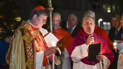 Die Fatima-Lichterprozession am Sonntag, dem 6. Oktober 2024 in Köln der Initiative Deutschland betet Rosenkranz e. V. mit Erzbischof Rainer Maria Kardinal Woelki. / © Beatrice Tomasetti (DR)