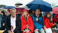 Eindr&uuml;cke des Gottesdienstes, der am 29. August 2025 anl&auml;sslich des 20-j&auml;hrigen Jubil&auml;ums des Weltjugendtags im Erzbistum K&ouml;ln auf dem Papsth&uuml;gel mit Erzbischof Koch stattfand. / &copy; Beatrice Tomasetti (DR)