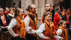 Eindrücke des ökumenischen Gottesdienstes für Kölner Karnevalisten aus dem Kölner Dom für mit Stadtdechant Robert Kleine und Stadtsuperintendent Bernhard Seiger zur Karnevalssession 2025 am Abend des 8. Januar 2025. / © Nicolas Otterbach (DR)