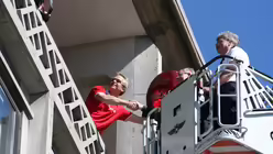 Gratulation in luftiger H&ouml;he. / &copy; Alexander Foxius (DR)