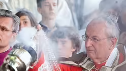 Fronleichnam: Generalvikar Schwaderlapp und Kardinal Meisner (DR)