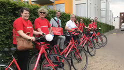 Das Team ist mit den Rädern auf dem Katholikentag / © M.T. (DR)