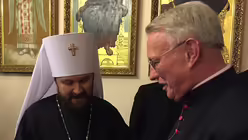 Katholische Kirchenmänner zu Gast beim Metropoliten Hilarion / © Ingo Brüggenjürgen (DR)
