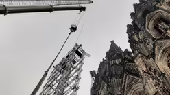 Impressionen vom&nbsp;Ger&uuml;stabbau am K&ouml;lner Dom. / &copy; Johannes Schr&ouml;er