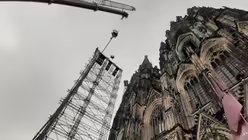 Impressionen vom&nbsp;Ger&uuml;stabbau am K&ouml;lner Dom. / &copy; Johannes Schr&ouml;er