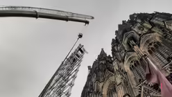 Impressionen vom&nbsp;Ger&uuml;stabbau am K&ouml;lner Dom. / &copy; Johannes Schr&ouml;er