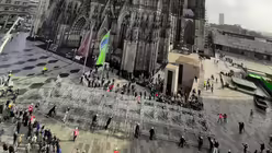 Impressionen vom&nbsp;Ger&uuml;stabbau am K&ouml;lner Dom. / &copy; Johannes Schr&ouml;er