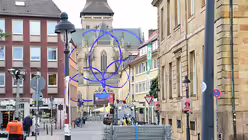 „Vier blaue Kreise“ am Osnabrücker Rathaus / © Nicolas Ottersbach (DR)