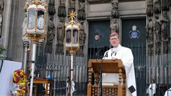 Kardinal Woelki bei der Predigt im Pontifikalamt an Fronleichnam / © Robert Boecker (Kirchenzeitung Koeln)