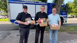 Kardinal Woelki beim THW in Düsseldorf (Erzbistum Köln Presse)