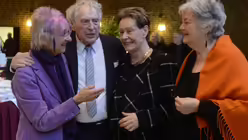 Liedermacherin Monika Kampmann, Ludwig Sebus, Renate Canisius, ehemalige Bürgermeisterin von Köln, und Künstlerin Barbara Hassert / © Beatrice Tomasetti (DR)