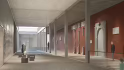 Neubau der Historischen Mitte: Foyer K&ouml;lnisches Stadtmuseum und R&ouml;misch-Germanisches Museum (Stadt K&ouml;ln)