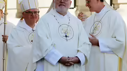 Erzbisch&ouml;fe Koch, Marx und Woelki / &copy; Wolfgang Kumm (dpa)